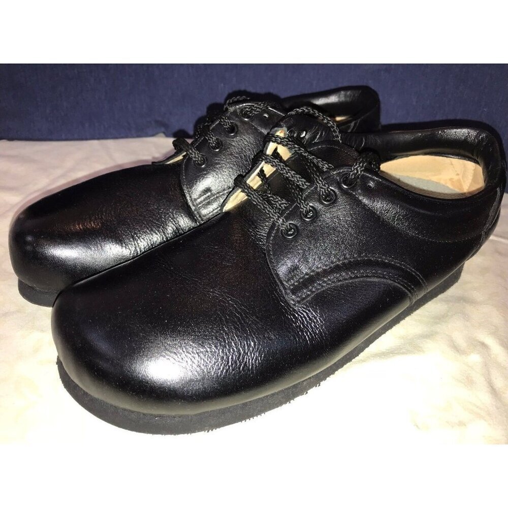P. W. Minor Orthopedic Black Lace Up Wedge Heel Comfort Shoe 8.5 M Medium